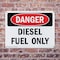 Signmission Diesel Fuel Only Danger Sign, Plastic, 10in W x 7in L, 2PK OS-2PACK-DS-P-710-L-2060 - alternate 2